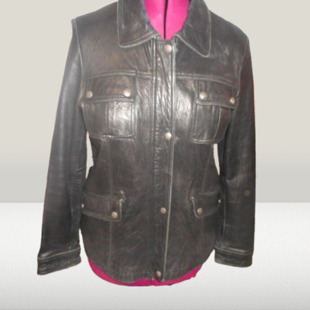 Soft Leather Cycle Jacket Sz Large Lined